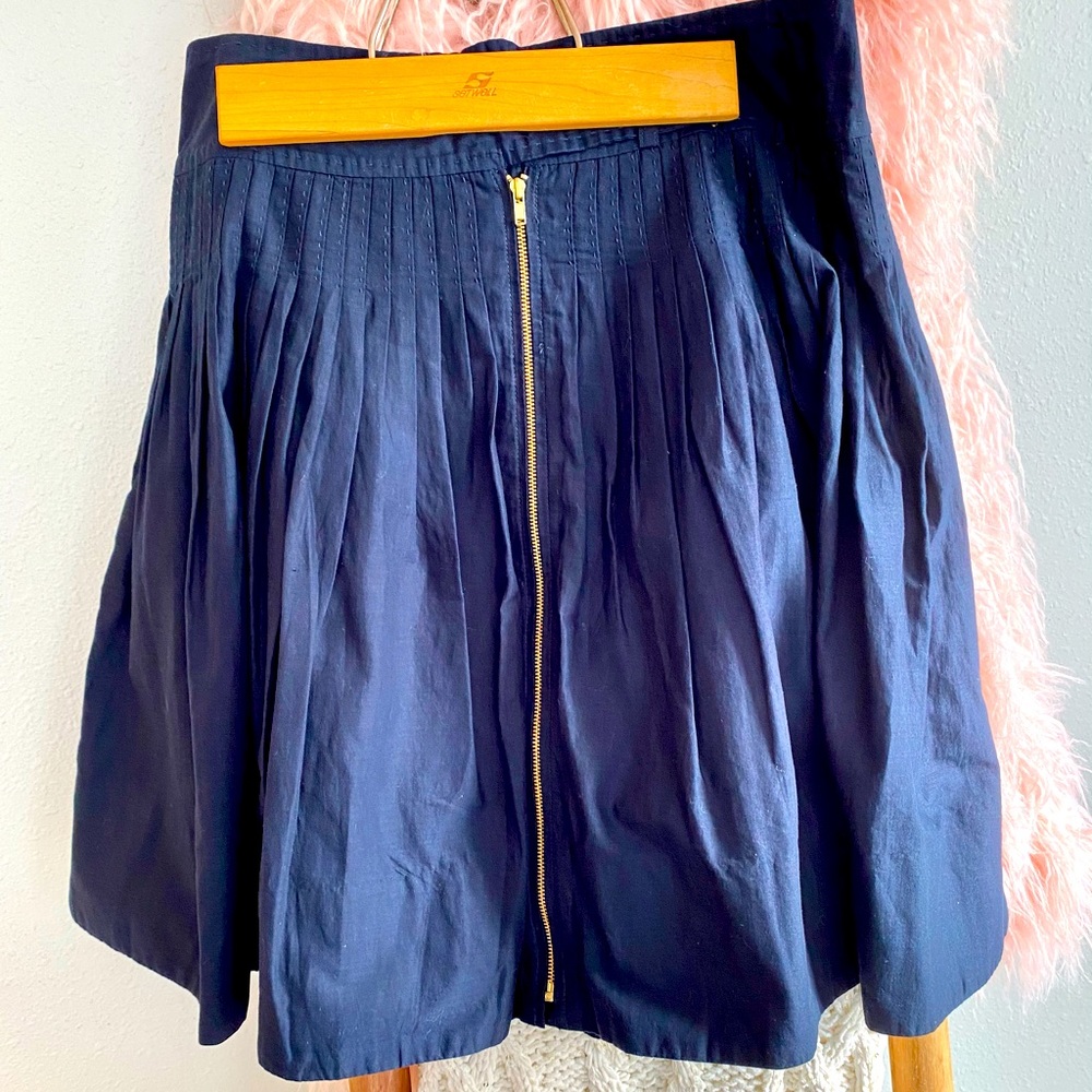 Leifsdottir Anthropologie skirt blue size 8 pleats
